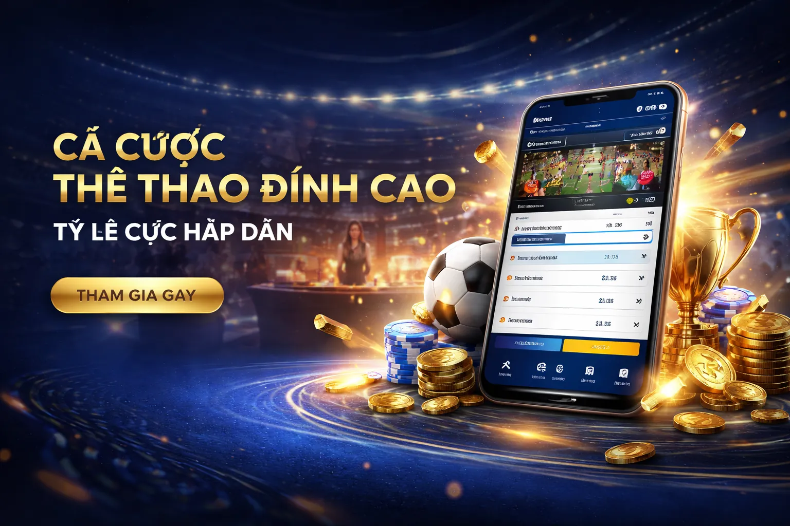 Sân vận động thể thao với các hoạt động cá cược sôi nổi tại Thể Thao 33Win